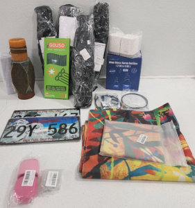 Banners, Candle, Blue Glass Spray Bottles, Anti- Mosquito Incense Sticks, (4) Butterfly Habitas And More