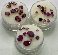 Round, Oval, Square, Tricut, Teardrop Cut And Faceted Rubilite Gemstones