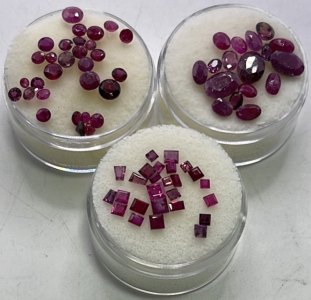 Round, Oval, Square Cut And Faceted Rubilite Gemstones