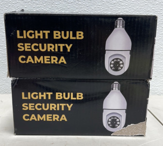 (2) Light Bulb WI-FI Security Cameras