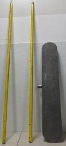 (1) Concrete Floater, (2) Large Yellow Poles