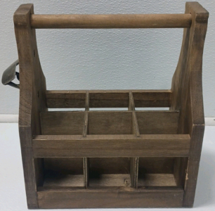 Wooden Six Pack Hoder With Bottle Opener