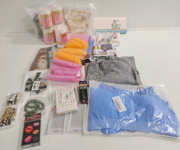 Make-Up Brush Sets, Sports Bra Set, Tattoo Lipstick, False Eyelashes, Tattoo Eyebrow, Soft Hair Curlers And More