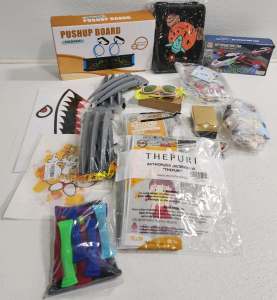 Pushup Board, Deformation Car, Baby Sunglasses, Stickers, Legos And More