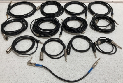 (13) Assorted Mic and Audio Cables