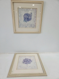 (2) Framed Flower Prints