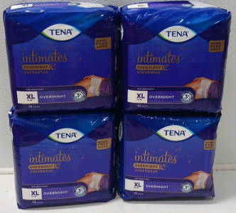 (4) Packs Of Tena Intimates Overnight Underwear