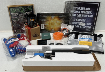 Steering Wheel Lock, Lipo Guard Bag, Wallet Clip, Wall Decor And More