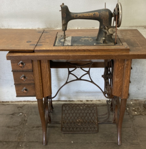 Vintage New Automatic Sewing Machine and Table