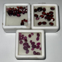 Oval, Tricut, Teardrop Cut And Faceted Ruby/Garnet Gemstones