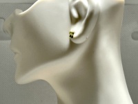 10k Yellow Gold .44tcw Peridot Butterfly Stud Earrings - 5