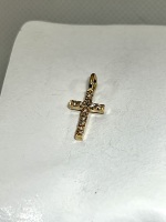 14k Yellow Gold Small Cross Pendant/Charm