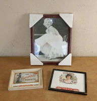 (3) Framed Pictures Including Marilyn Monroe