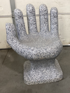 Hand Chair Look Of Stone, Plastic Please Inspect