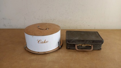 Vintage Cake Platter and Cassette Case