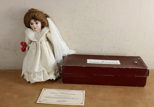 Danbury Mint "Brides of America" Collectible Doll with Certificate of Authenticity