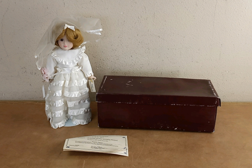 Danbury Mint "Brides of America" Collectible Doll with Certificate of Authenticity