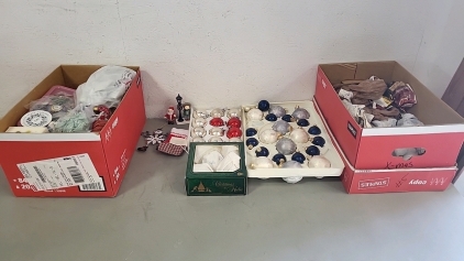(2) Boxes with Christmas Decor