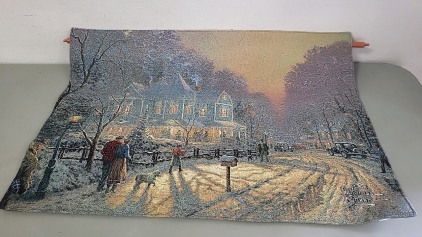 Working Lighted Thomas Kinkade Wall Hanging 36"&times;26"