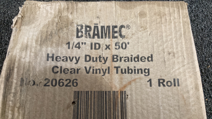 Bramec 1/4” Heavy Duty Braided Clear Vinyl Tubing 3 Box Please Inspect