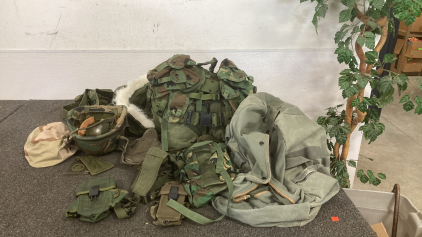 Large Military Collection Vests Helmet Pockets Hoods And More Please Inspect