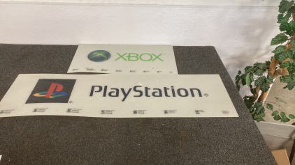 XBox Play Station Sign XBox Is 27&rdquo;X14&rdquo; The Play Station Is 48&rdquo;X14&rdquo; Please Inspect