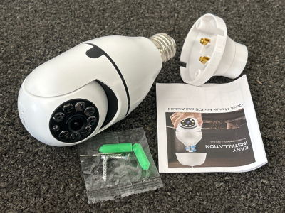 (4) Light Bulb Security Cameras Please Inspect