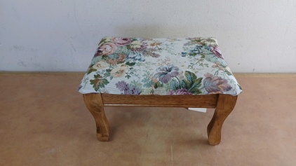 Small Decorative Upholstered Wood Stool