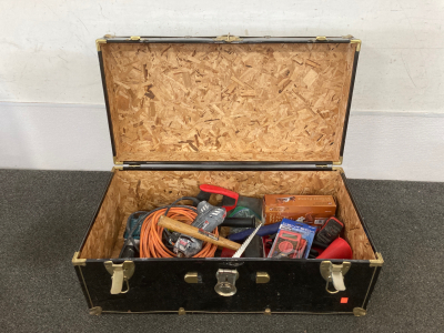 Wooden Chest With Tools