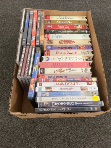 Box of cd’s & dvds