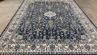 7’10” x 10’ Blue/White Traditional Area Rug