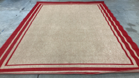 7’10” x 10’ Red/Tan Indoor/Outdoor Area Rug