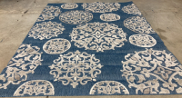 7’10” x 10’ Blue/Gray Indoor/Outdoor Area Rug