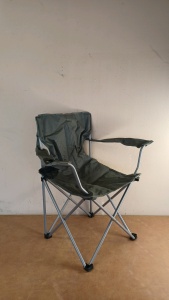 Gray Folding Camp Chair with Bag