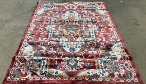 5&rsquo;3&rdquo; x 7&rsquo; Red Traditional Area Rug