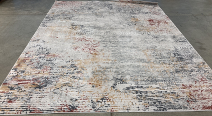 7’10” x 10’ Gray/Multicolor Area Rug