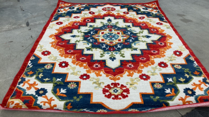 7’10” x 10’ Bright Colored Indoor/Outdoor Area Rug