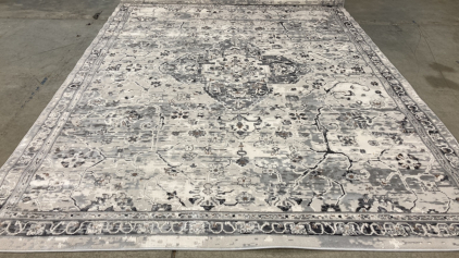 7’10” x 10’ Gray Traditional Area Rug