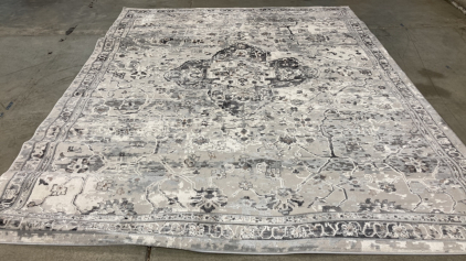 7’10” x 10’ Gray Traditional Area Rug