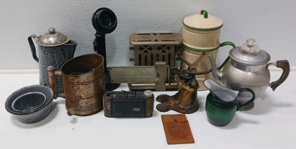 Vintage Toaster, Scale And Other Collectables