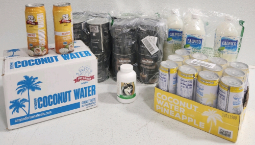 Coconut Water With Pulp, Pineapple Cocnut Water, Calpico Drinks, (4l Packs Of Espresso Ground Coffee, Dog Vitamins