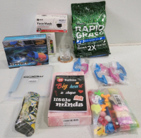 Figet Toys, Gun Toy, Rapid Grass, Face Masks, Ear Plugs, Whiskey Glass, iPad Case And More