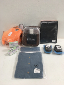 (2) Womens Shirts, Skin Barrier Flim, Travel Cases, Toiletry Bags, Folders, Gaint Stuffed Animal And More!!!