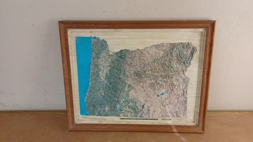 Framed Map of Oregon