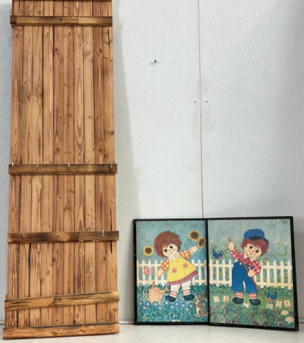 Raggedy Ann and Andy Wall Decor and Wooden Hanging Piece