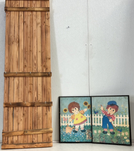 Raggedy Ann and Andy Wall Decor and Wooden Hanging Piece