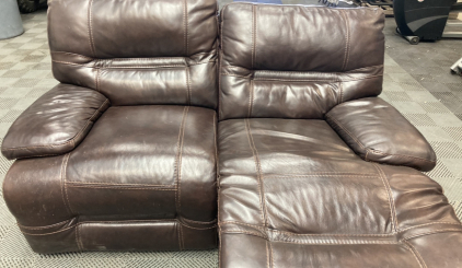 Leather Reclining Loveseat Couch
