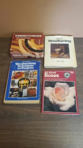 Various Woodworking Books & All About Roses