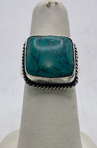 (1) Turquoise Silver .925 Ladies Ring Size 8