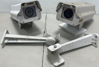 (2) Pelco Outdoor Surveillance Cameras W/ Mouting Arms